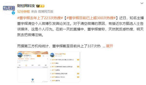 机构：董宇辉去年上了223次热搜！今年已经上了79次 第2张